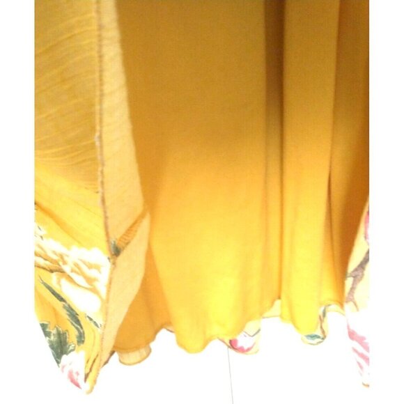 Mlle Gabrielle Floral Gauze Midi Dress Sleeveless Necklace Tiered Lined - XL - Picture 6 of 11